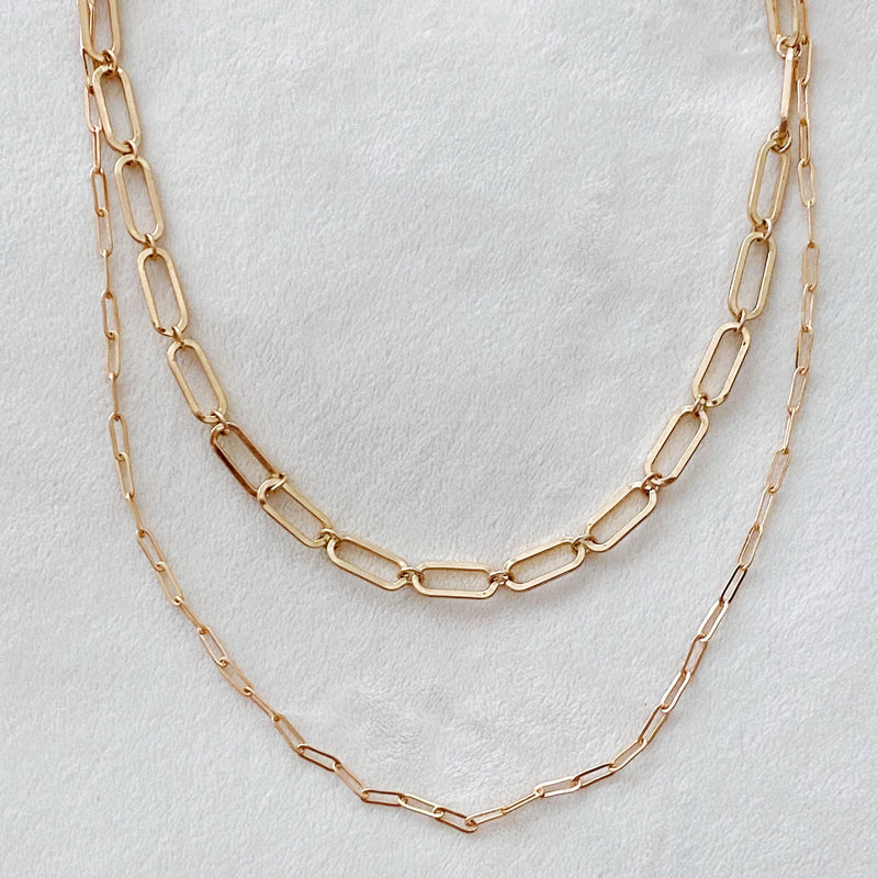Big & Small Double Chain Link Necklace - Shop Emma's 