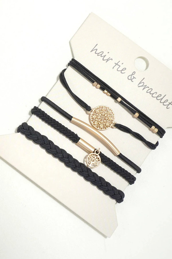 Boho Dual Knot Hair Tie Bracelet 100