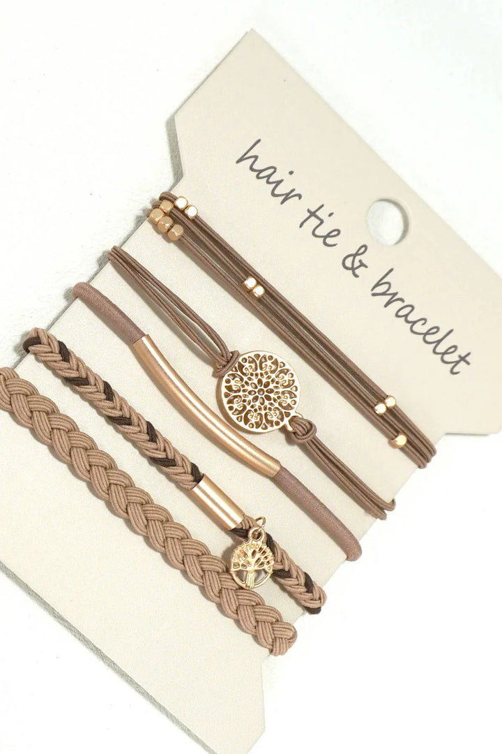 Boho Dual Knot Hair Tie Bracelet 100