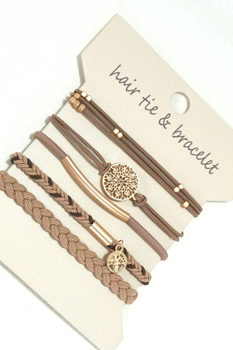 Boho Dual Function Knot Hair Tie Bracelet 100