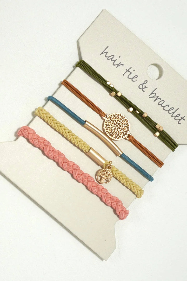 Boho Dual Knot Hair Tie Bracelet 100