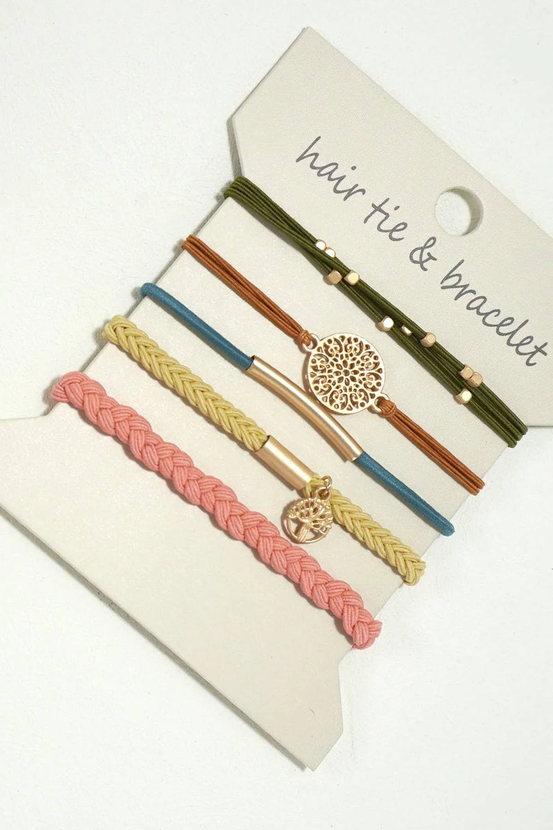 Boho Dual Function Knot Hair Tie Bracelet 100