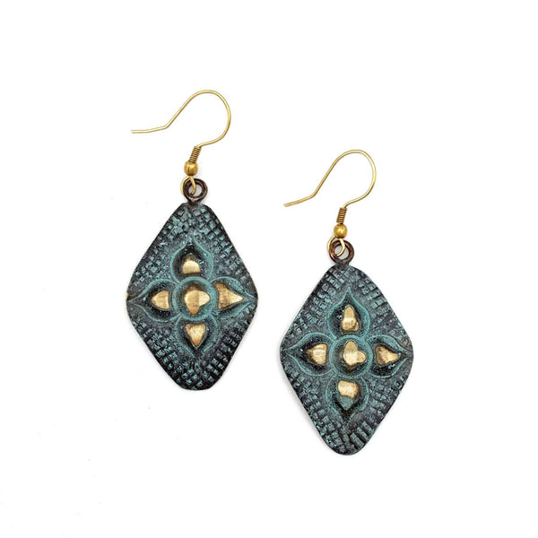 Brass Patina Earrings - Shop Emma's 