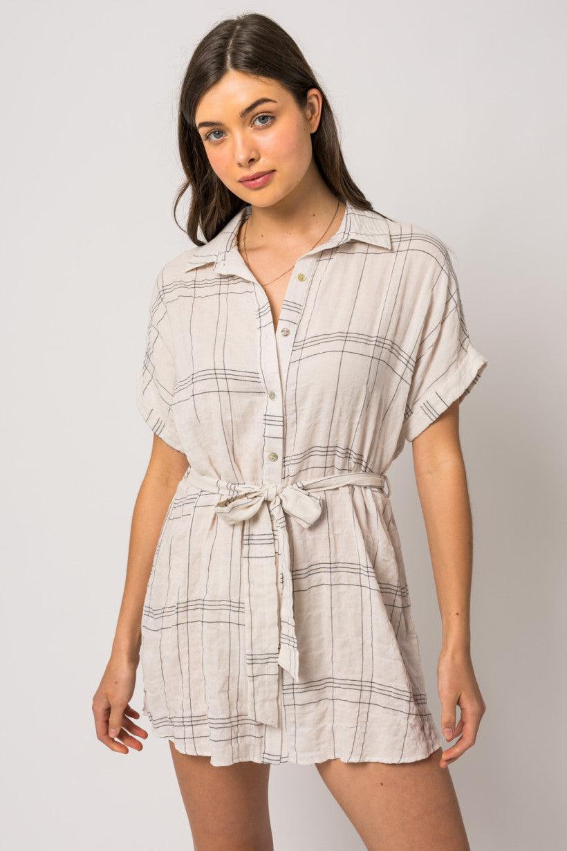 Button Down Plaid Dress - Shop Emma's 