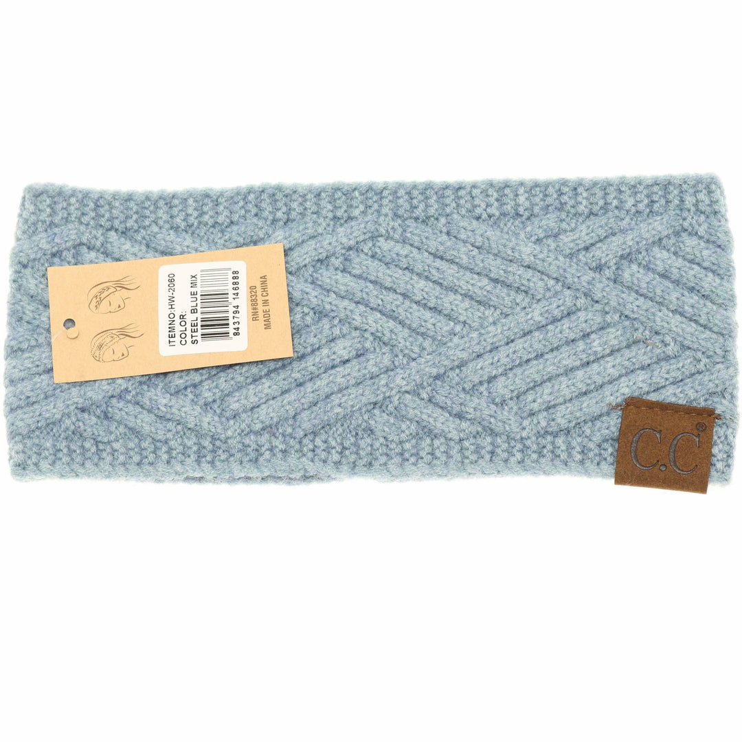 C.C Beanie - Diagonal Criss-Cross Patterned Headband - Shop Emma's 