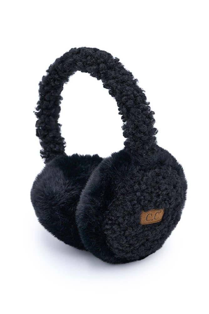C.C Faux Fur Sherpa Earmuffs - Shop Emma's 