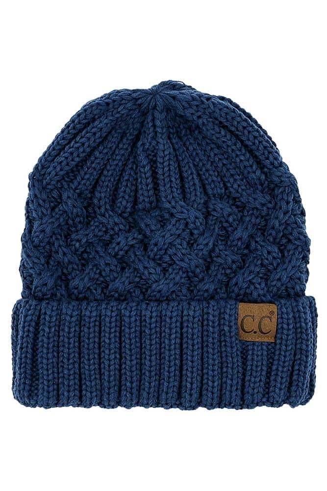 C.C Lattice Pattern Beanie Hat - Shop Emma's 