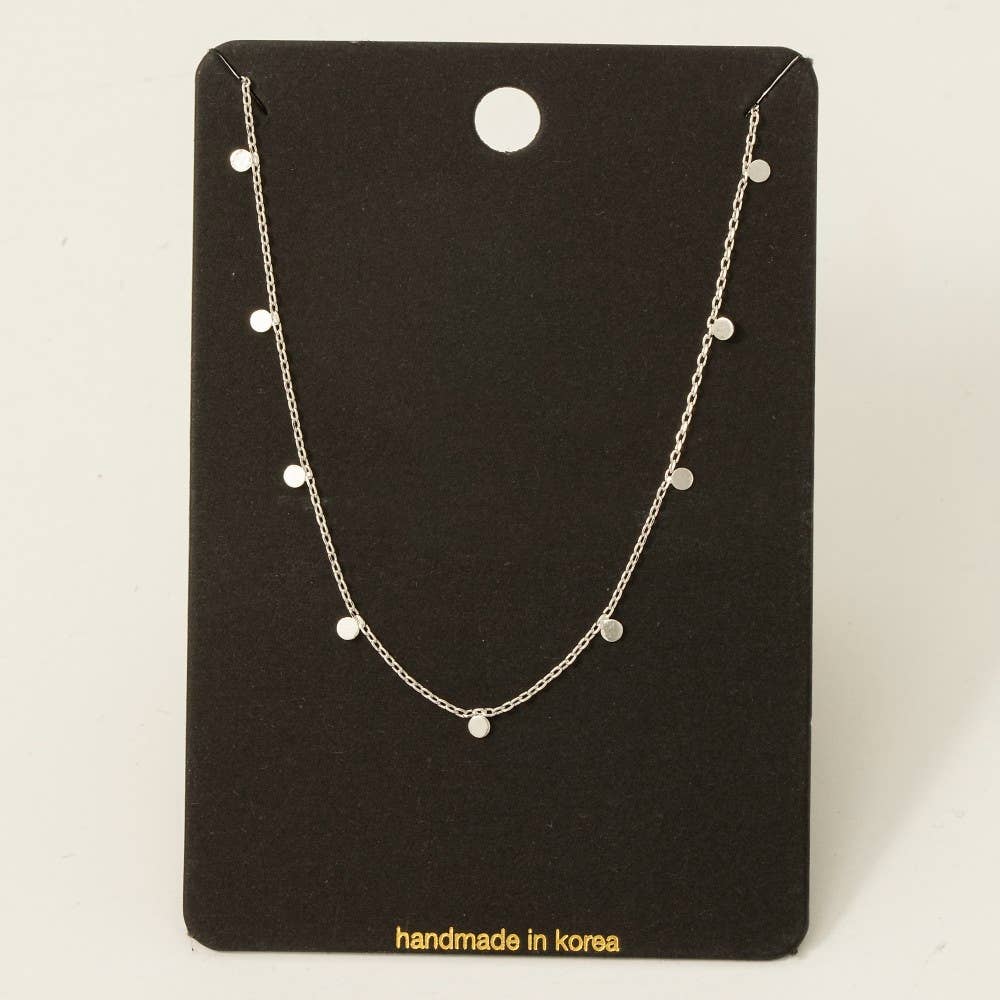 Mini Disc Drop Necklace