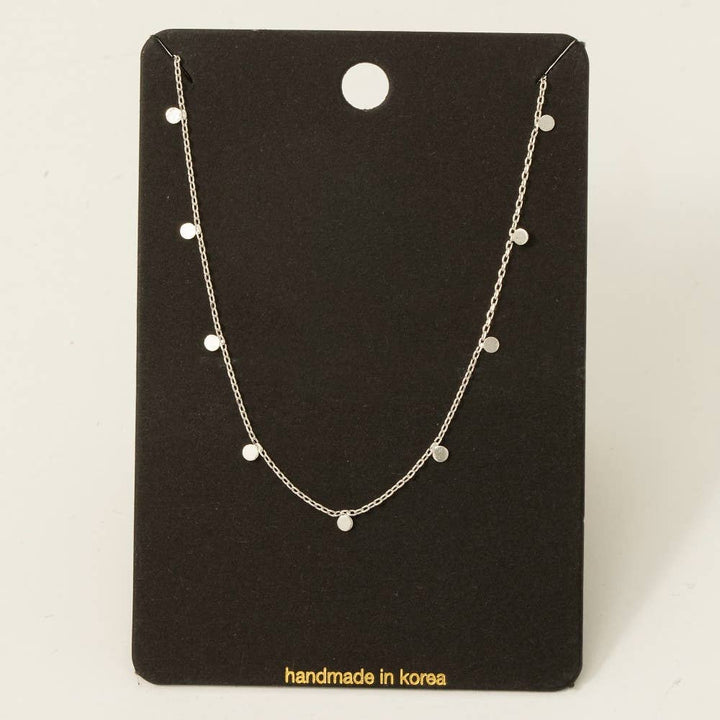 Mini Disc Drop Necklace