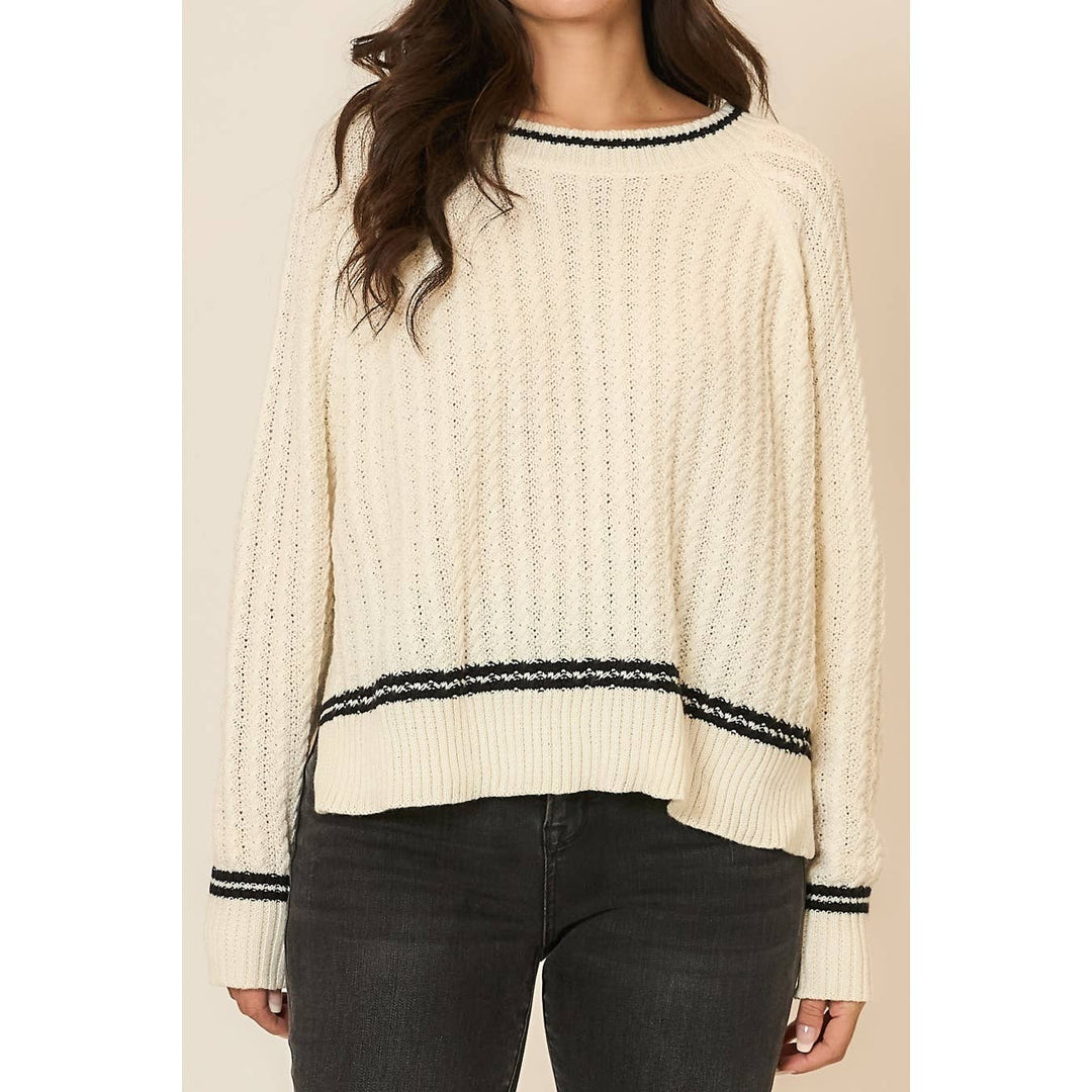 Soft Cable Knit Oversize Sweater Ivory 4