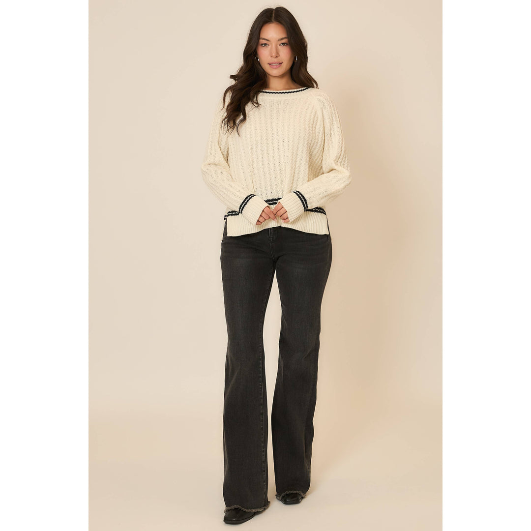 Soft Cable Knit Oversize Sweater Ivory 5