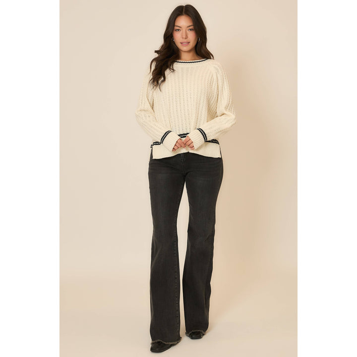 Soft Cable Knit Oversize Sweater Ivory 5