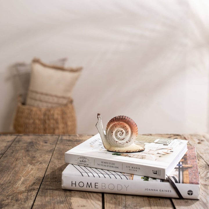 Abraham Snail Figure Cast Iron 12