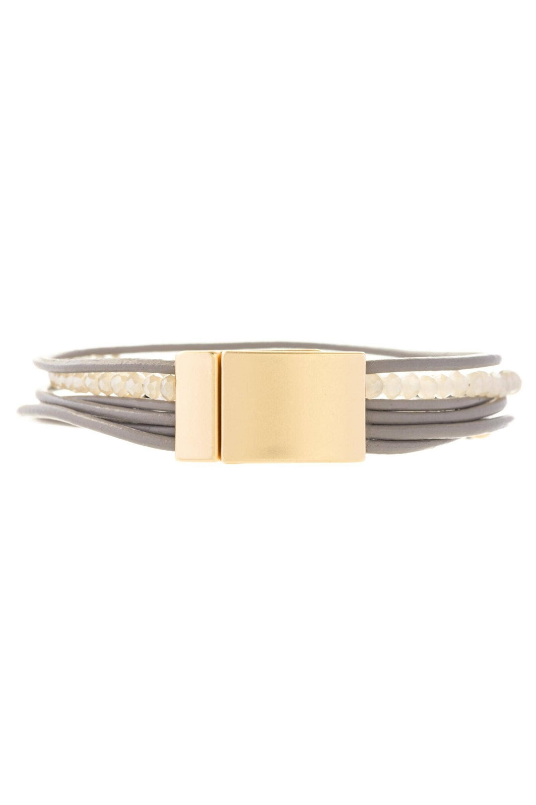 SAACHI - Leather Golden Arrow Bracelet
