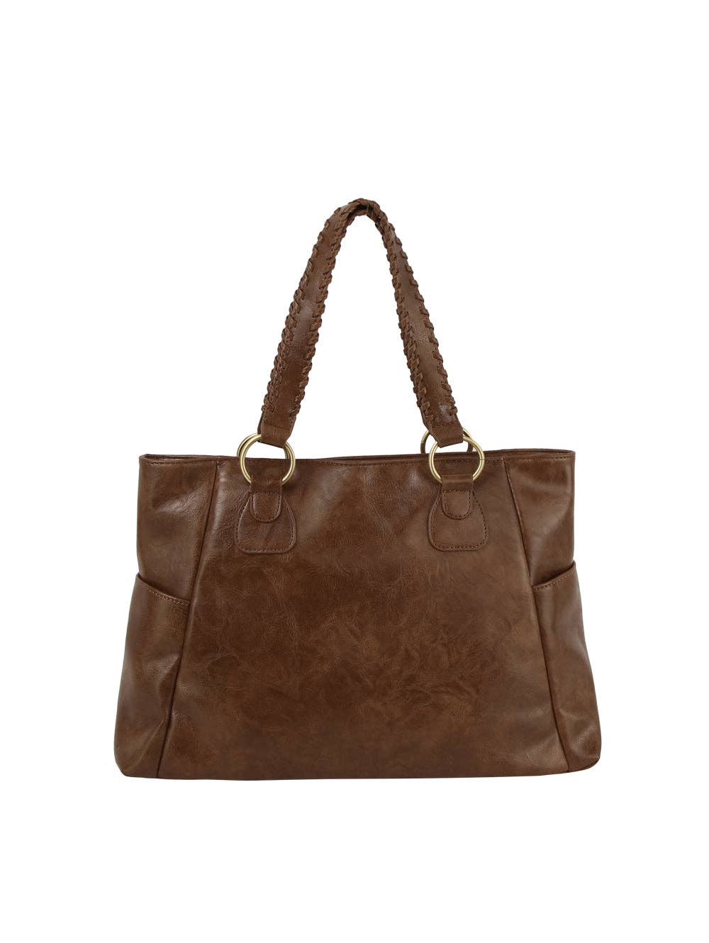 Fashion Braided Handle Daily Tote stone