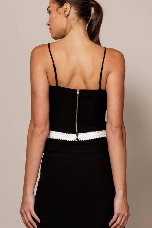 Cami with Contrast Trim and Zipper - Shop Emma's 