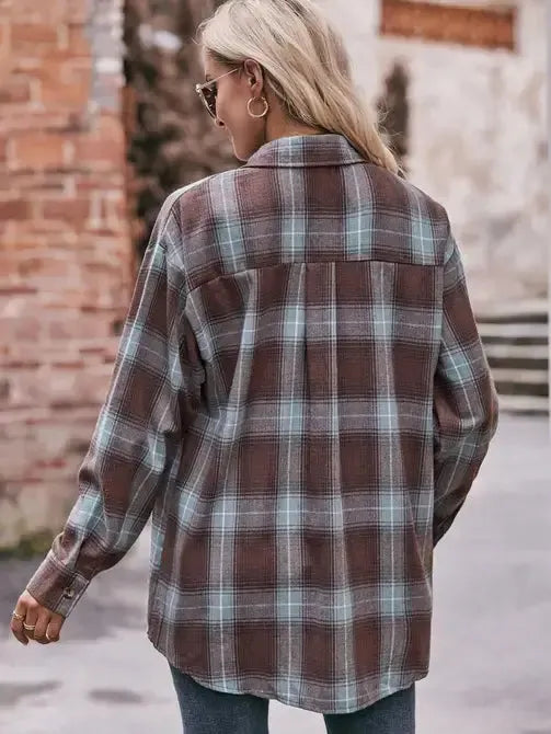 Casual Loose Plaid Shirt - Shop Emma's 