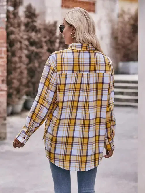 Casual Loose Plaid Shirt - Shop Emma's 