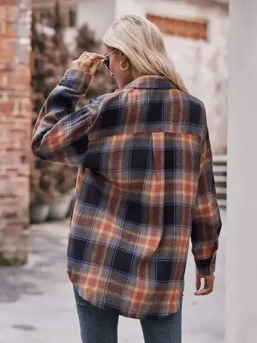 Casual Loose Plaid Shirt - Shop Emma's 