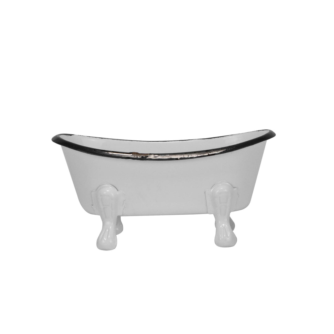 White Enamel Bathtub Soap Dish