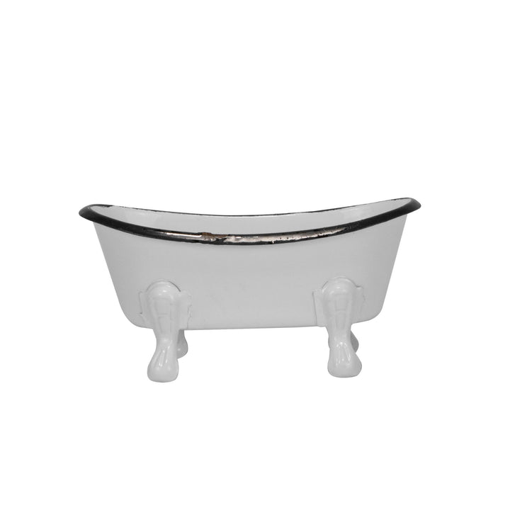 White Enamel Bathtub Soap Dish