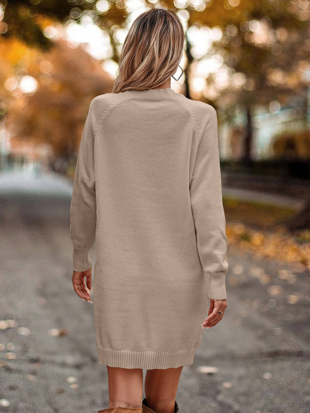 Ribbed Knit Sweater Dress