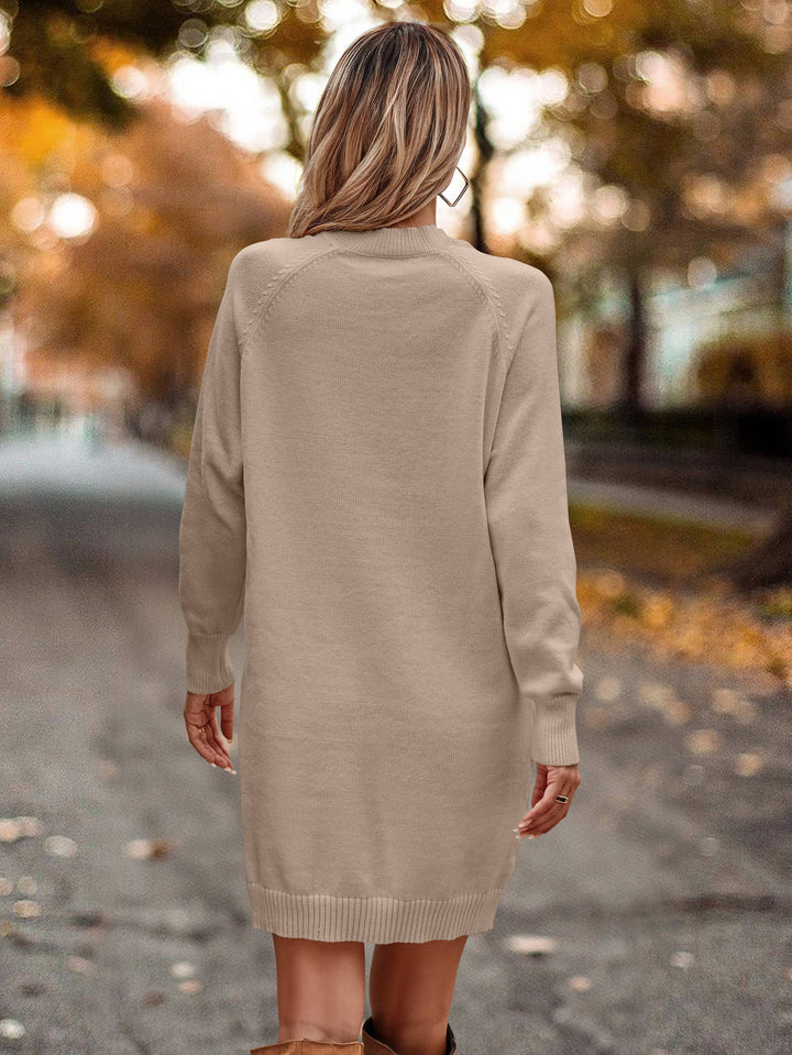 Ribbed Knit Sweater Dress