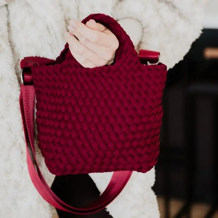 Katydid Wine Neoprene Mini Bucket Bag2