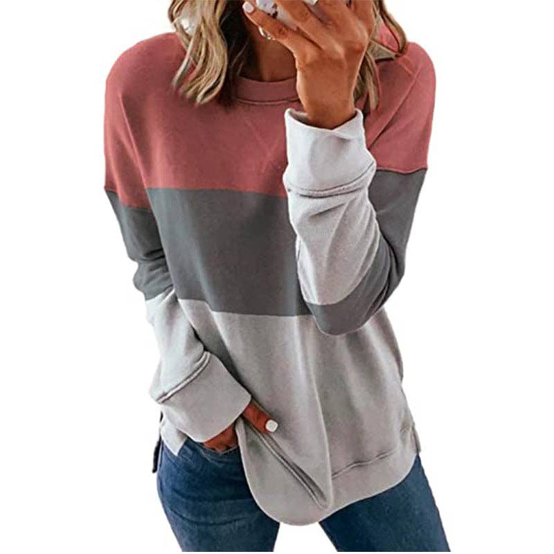 Color Block Long Sleeve Sweatshirt