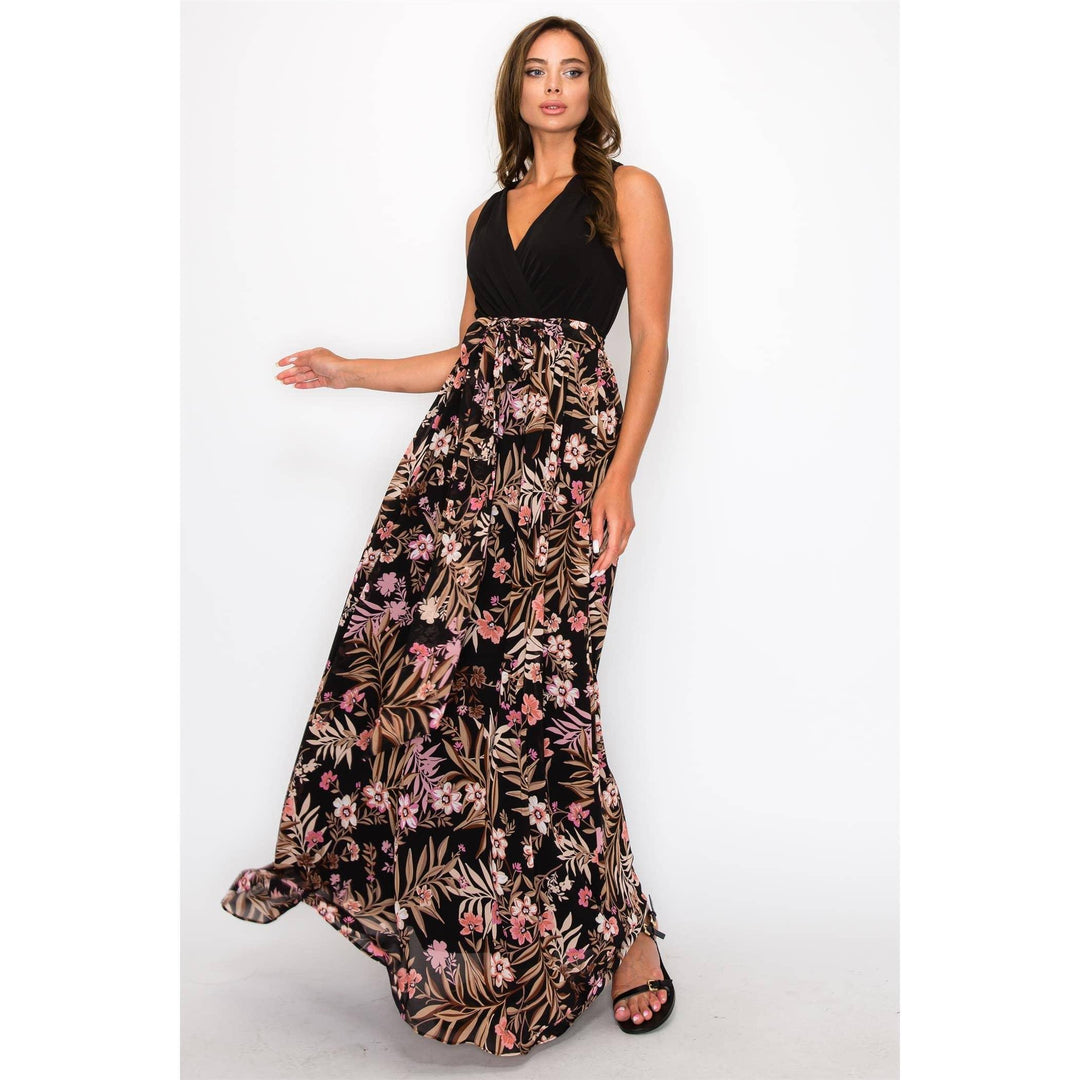 Chiffon Sleeveless Maxi Dress - Shop Emma's 