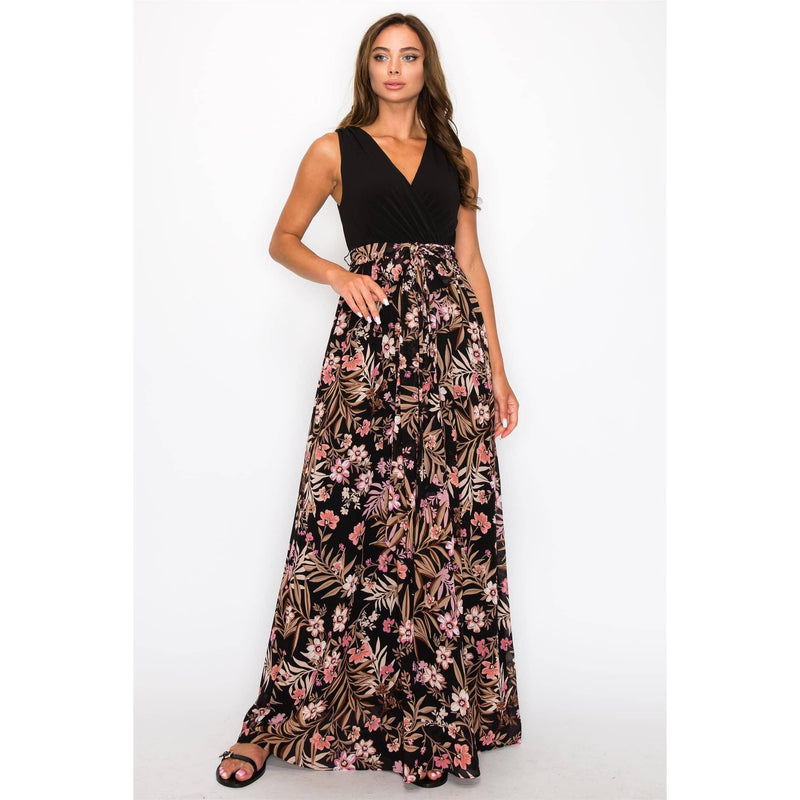 Chiffon Sleeveless Maxi Dress - Shop Emma's 