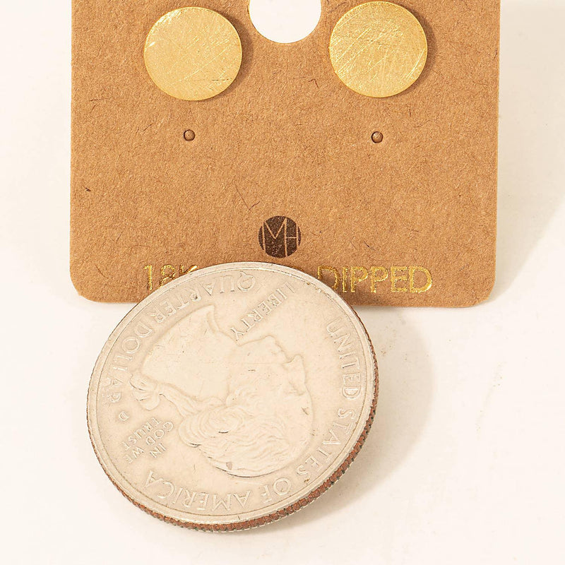 Circle Disc Stud Earrings - Shop Emma's 