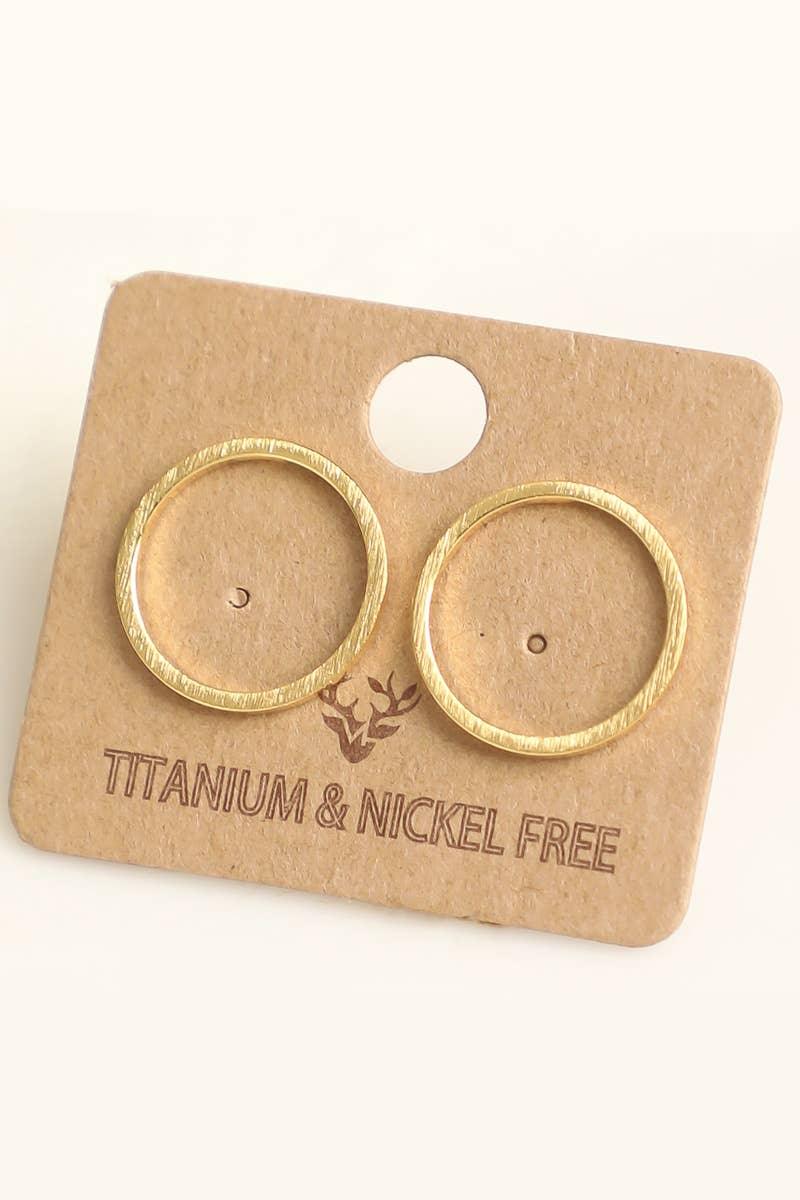 Circular Cut Out Stud Earrings - Shop Emma's 