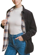 Corduroy Reversible Button Down Jacket - Shop Emma's 