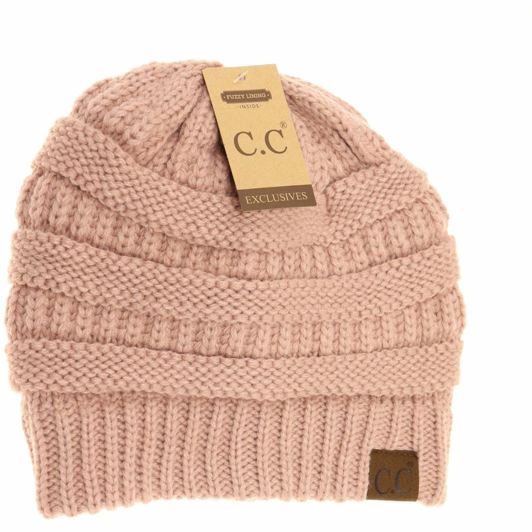 C.C Beanie Fuzzy Lined Cc Beanie Hat25