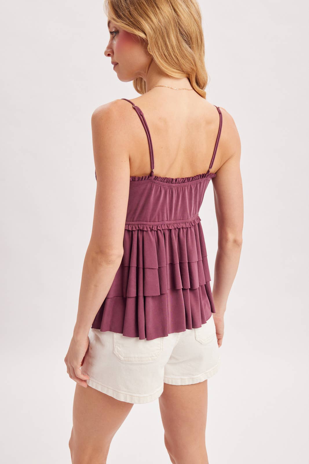 Bluivy - Ruffle Babydoll Cami Plum 5