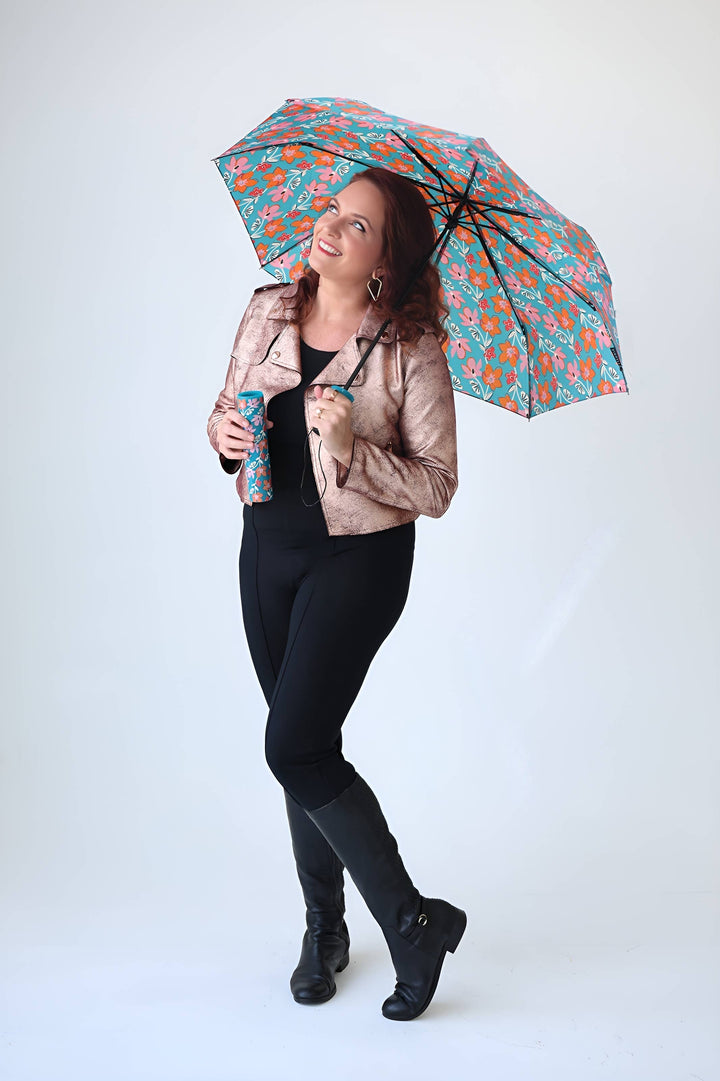 Vinrella - Teal Tango Umbrella in a Bottle 2