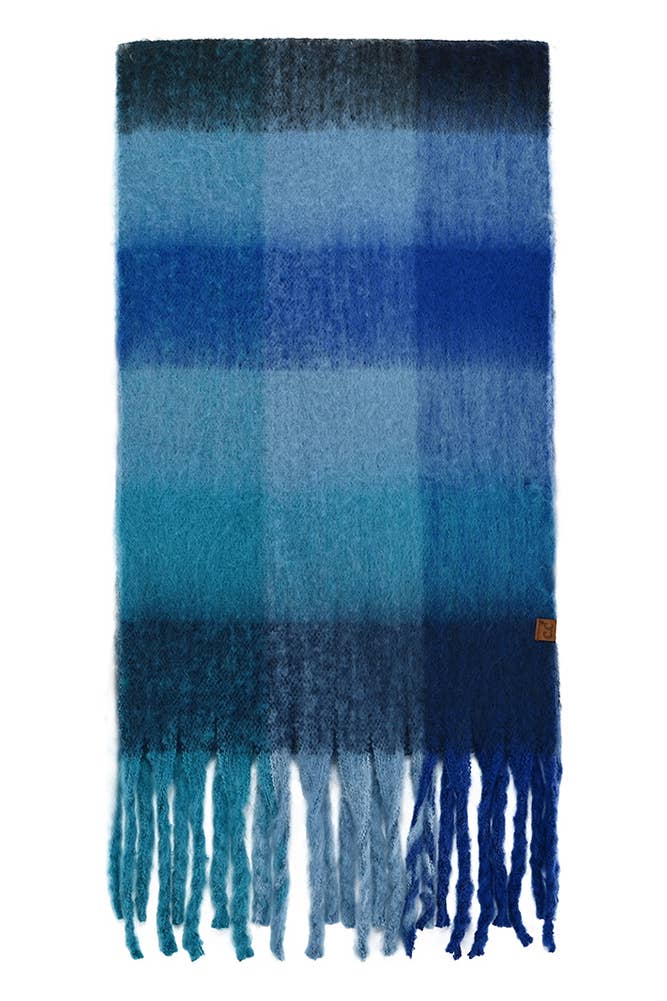 C.C Multi Color Block Plaid Scarf