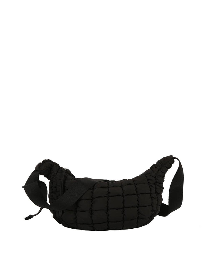 Puffy Quilted Sling Bag black