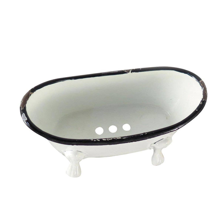 White Enamel Bathtub Soap Dish