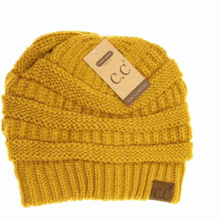 C.C Beanie Fuzzy Lined Cc Beanie Hat25