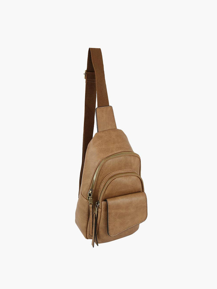 Leather Sling Bag stone