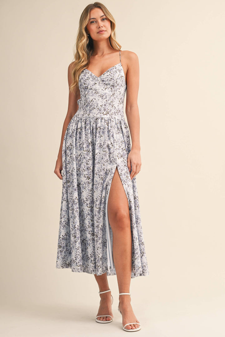 Klesis - Tied Midi Dress Blue