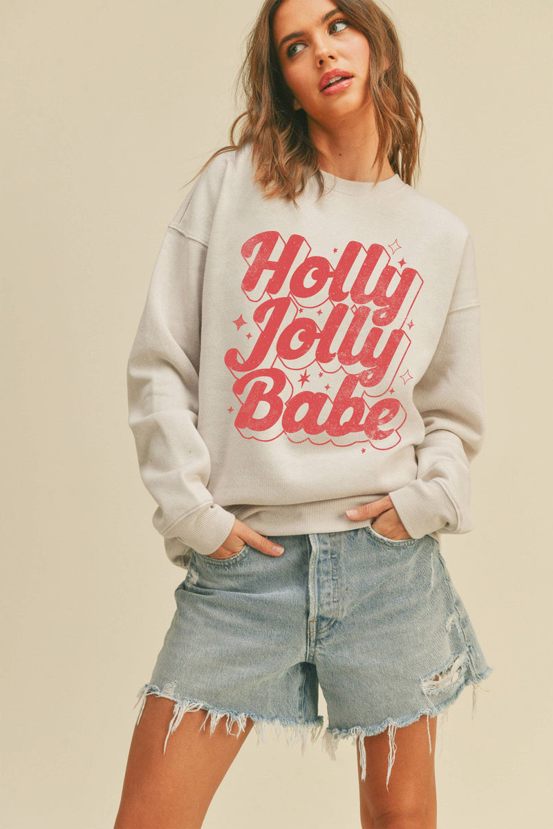 Holly Jolly Babe Graphic Sweatshirt