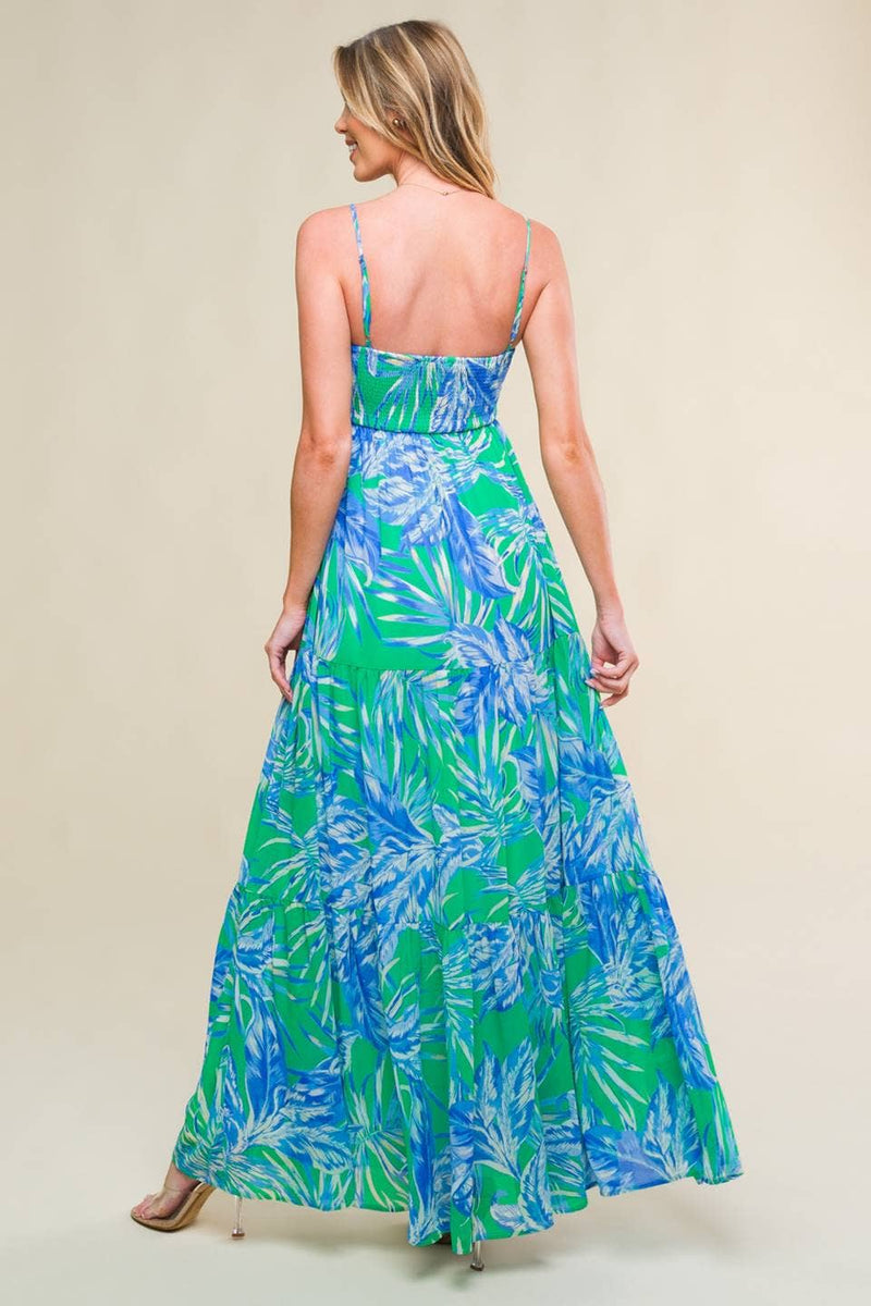 Printed Woven Maxi Dress
