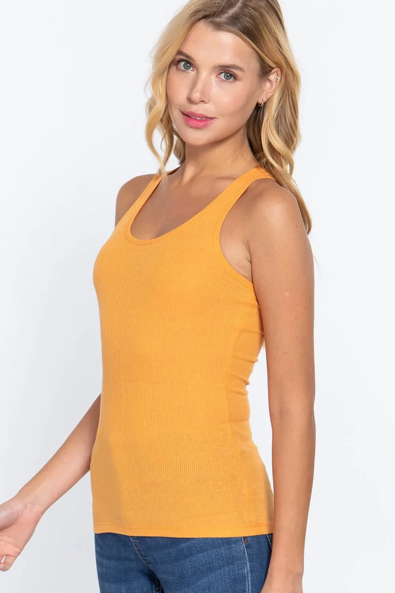 Racerback Rib Tank Top