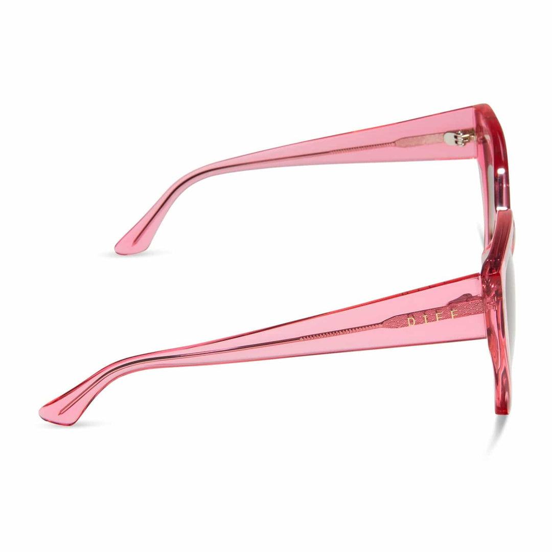 DIFF Blaire Candy Pink Crystal + Brown Gradient Sunglasses 2