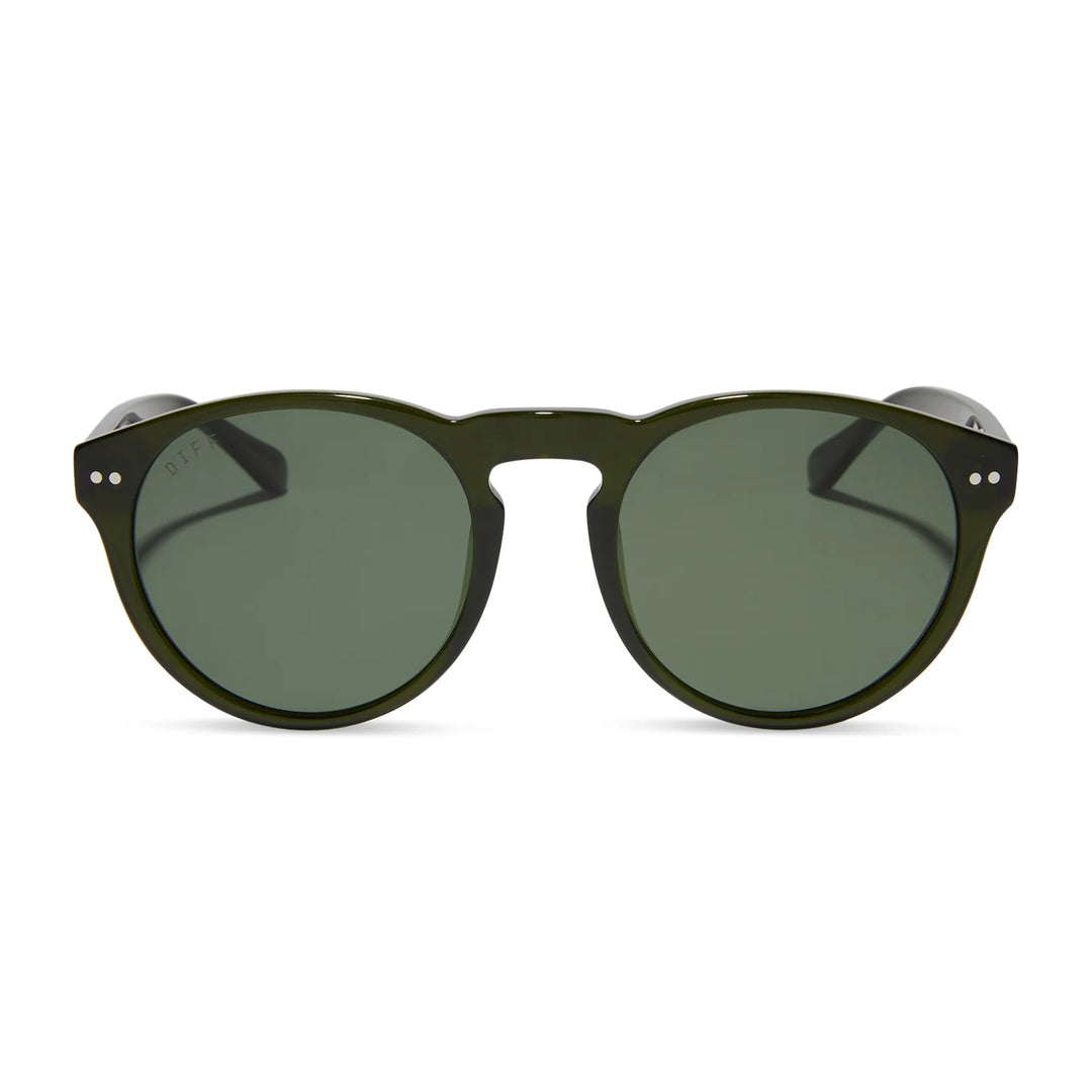 DIFF Cody XL Dark Olive Crystal G15 Polarized Sunglasses 3