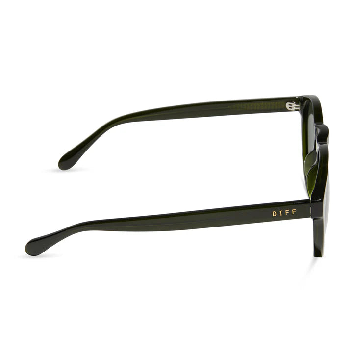 DIFF Cody XL Dark Olive Crystal G15 Polarized Sunglasses