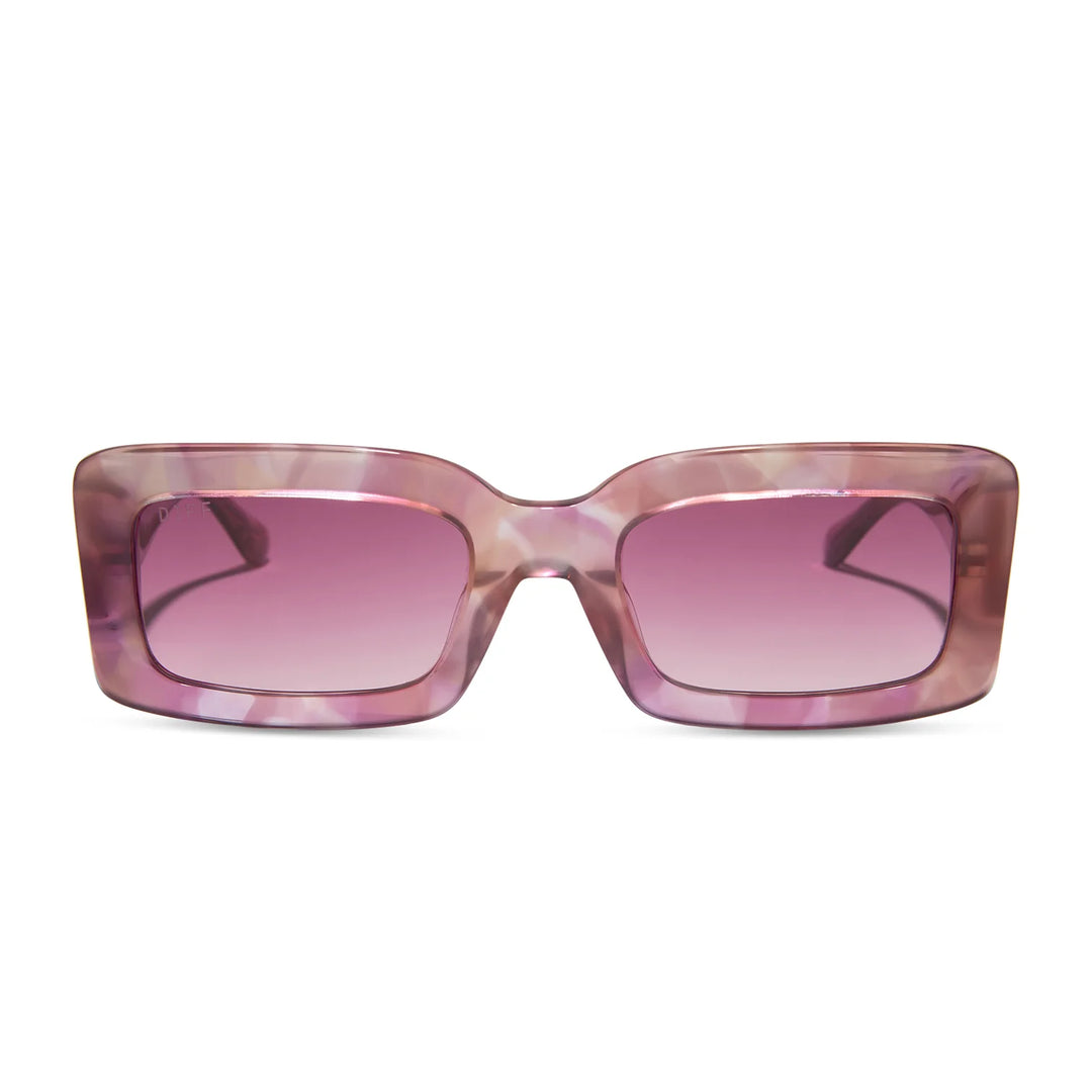 Diff Eyewear Indy Fleur Wine Gradient Sunglasses